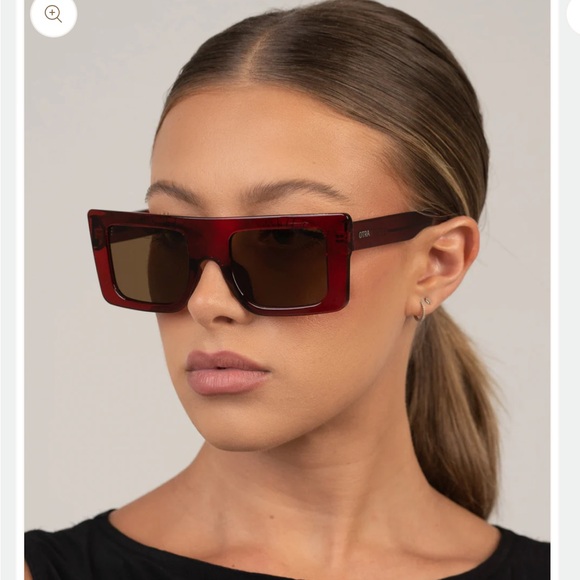 Otra Accessories - Otra Gyda Cherry Red Brown Cat 3 Chic Sunglasses NWT